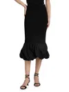Simkhai Women's Camille Linen-blend Midi-skirt In Black