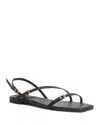 Simkhai Carey Leather Strappy Flat Sandal