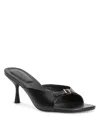 Simkhai Carey Leather Buckle Mules In Black