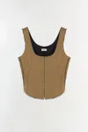 Simkhai Women's Carly Bustier Top In Bronze Multi In Brown