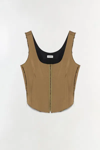 Simkhai Women's Carly Bustier Top In Bronze Multi In Brown