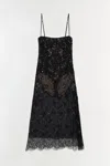 Simkhai Women's Carmela Embellished Lace Midi Dress In Black In Black