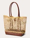 Simkhai Caspian Open-work Raffia Tote Bag In Neutral