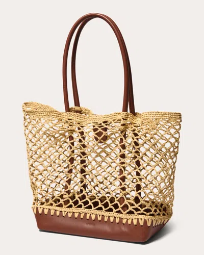 Simkhai Women's Caspian Woven Raffia Leather Tote Bag In Neutral