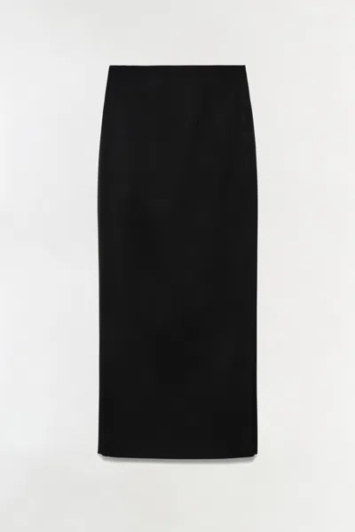 Simkhai Women's Cate Midi Skirt In Black In Animal Print