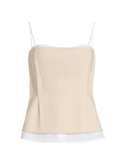 Simkhai Women's Cayden Linen Bustier Top In Neutral