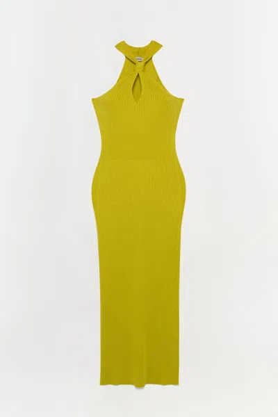 Simkhai Women's Celaena Rib Knit Midi Dress In Yellow Plum