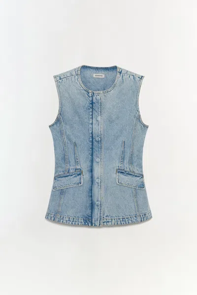 Simkhai Women's Charley Denim Pants Top In Del Mar