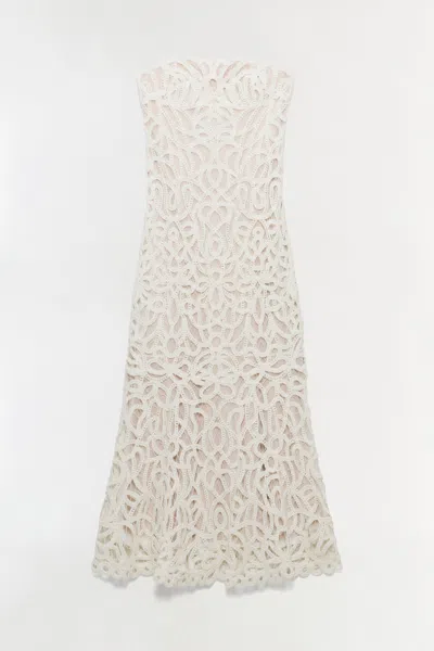 Simkhai Women's Clairis Lace Bustier Midi Dress In White