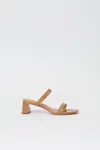 Simkhai Women's Clara Debossed Leather Block Heel Heels In Camel In Brown