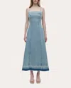 Simkhai Clarissa Denim Midi Dress In Del Mar In Blue