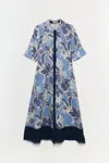 Simkhai Women's Claudine Linen Midi Dress In Blue Hydrangea Floral