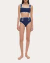 Simkhai Colby Sailor Front Bikini Bottoms Midnight In Blue