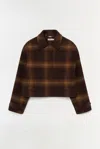 Simkhai Colby Plaid Jacket In Brown