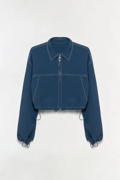Simkhai Women's Colsen Cropped Jacket In Dark Indigo In Blue