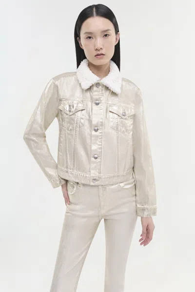 Simkhai Women's Copeland Jacket In Matte Gold In White