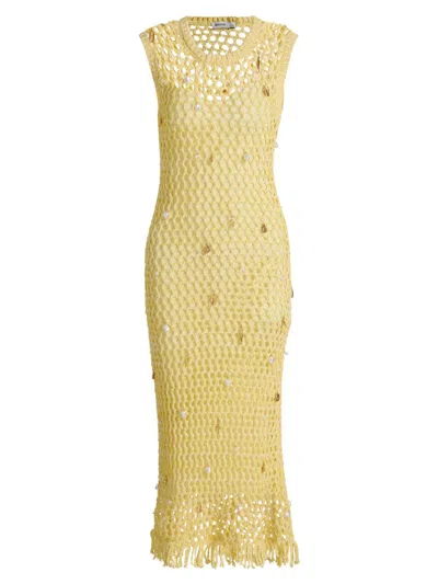 Simkhai Women's Coralia Charmed Knit Midi-dress In Yellow