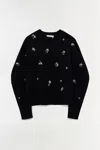 Simkhai Coraline Crew Neck Pullover Black In Black