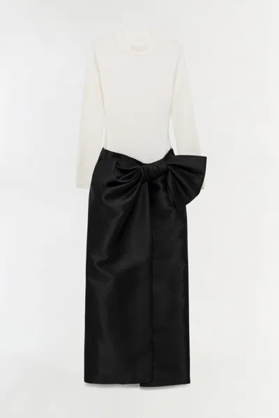 Simkhai Coralyne Knit Combo Gown Black Frost Multi