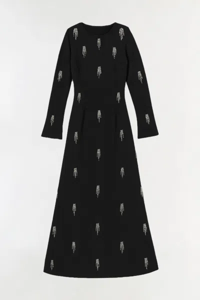 Simkhai Women's Coretta Embellished Midi Dress In Black