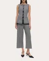 Simkhai Cressida Checked Faux Leather-trimmed Vest In Grey