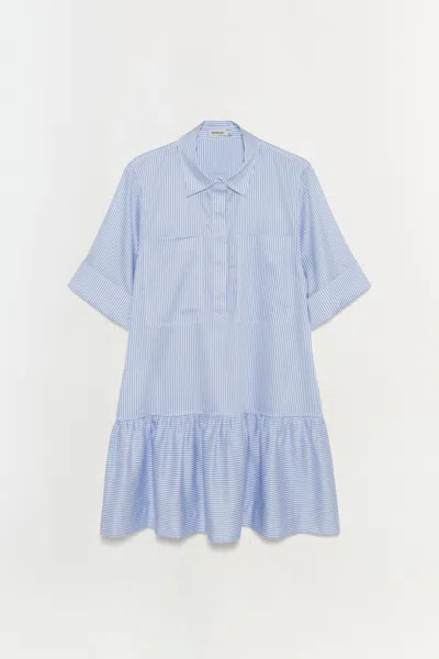 Simkhai Women's Cris Cotton Mini Dress In Blue Hydrangea Stripe