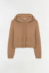 Simkhai Zip-front Hoodie In Brown