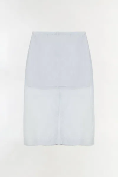 Simkhai Women's Dana Organza Midi Skirt In Periwinkle Sky In White