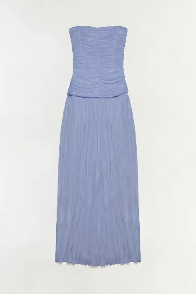Simkhai Women's Danielle Crinkle Jersey Bustier Gown In Blue Haze
