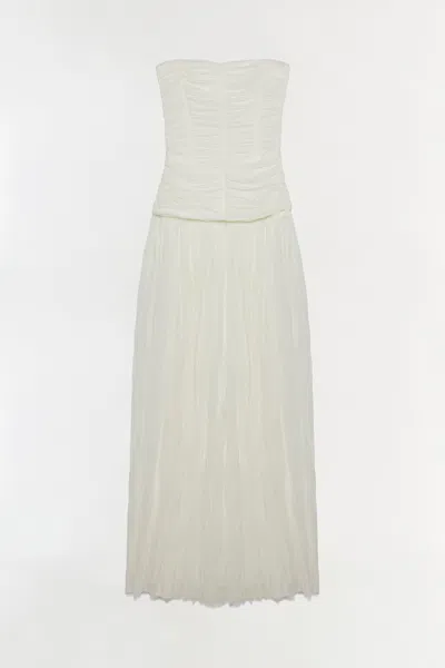Simkhai Women's Danielle Crinkle Jersey Bustier Gown In Ivory In White