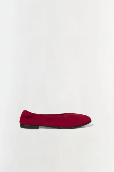 Simkhai Women's Danna Suede Ballet Flat In Crimson