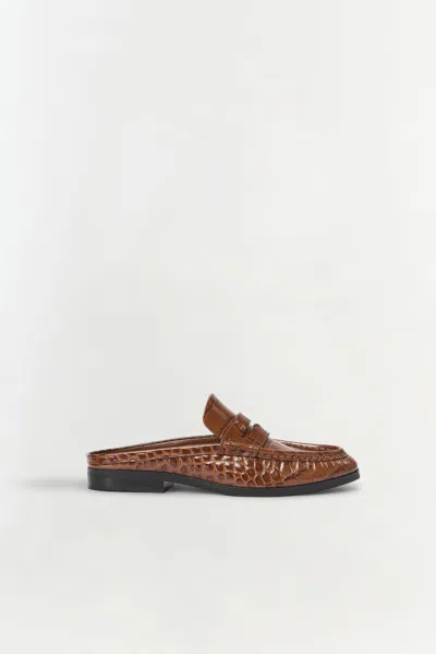 Simkhai Women's Dean Leather Loafer Mule In Saddle In Brown