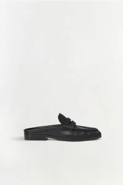 Simkhai Women's Dean Pebbled Leather Loafer Mule In Black