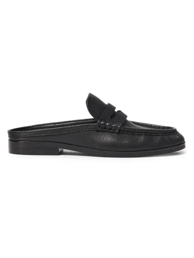 Simkhai Dean Pebbled Leather Mules In Black
