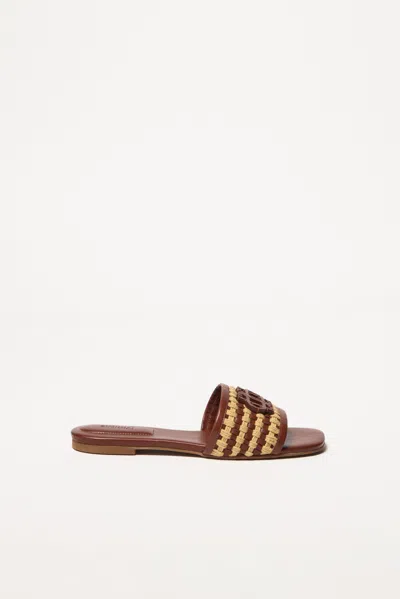 Simkhai Women's Delphi Rope Woven Flat Sandal In Sequoia Multi