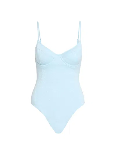 Simkhai Women's Demi Bustier One-piece Swimsuit In Blue