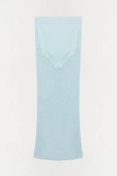 Simkhai Women's Demitri Mesh Knit Midi Skirt In Sky In Blue