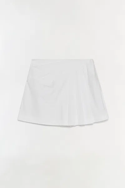 Simkhai Women's Devlin Pleated Mini Skort In White