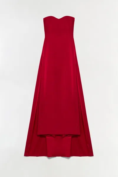 Simkhai Dinah Strapless Midi Dress In Red