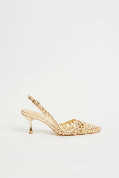 Simkhai Women's Dylan Woven Slingback In Gold