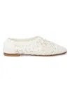 Simkhai Eden Woven Leather Ballet Flats In White