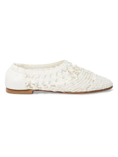 SIMKHAI WOMEN'S EDEN LEATHER BALLET FLATS