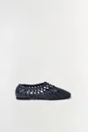 Simkhai Women's Eden Open Weave Flat In Midnight