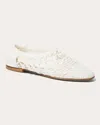 Simkhai Women's Eden Woven Leather Ballet Flat In White