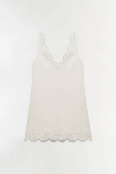 Simkhai Women's Edena Embroidered Linen Mini Dress In White