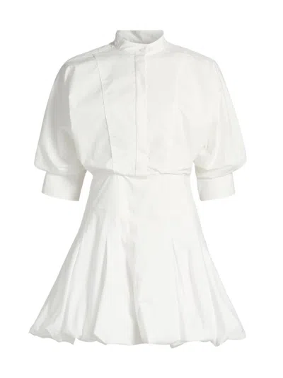 Simkhai Effie Bubble Mini Dress In White