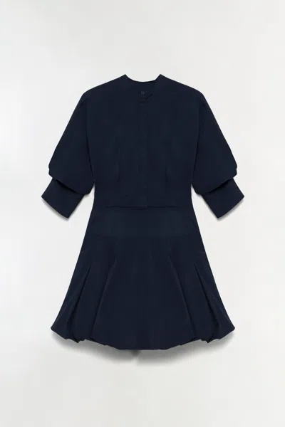 Simkhai Women's Effie Cotton Bubble Mini Dress In Midnight In Blue