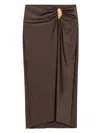 Simkhai Eiana Shell Midi Skirt In Brown
