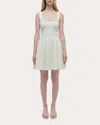 Simkhai Women's Elektra Compact Knit Fit & Flare Mini Dress In White