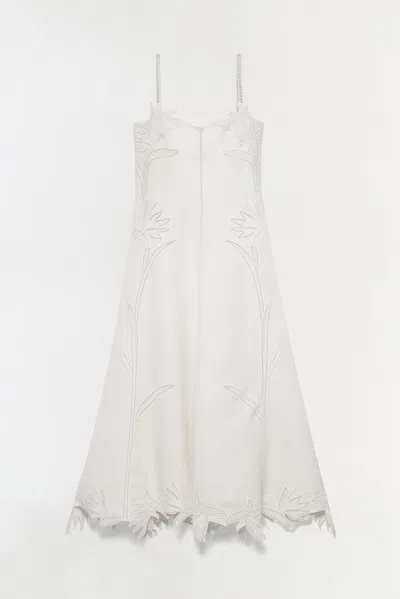 Simkhai Women's Ellery Embroidered Bustier Midi Dress In White